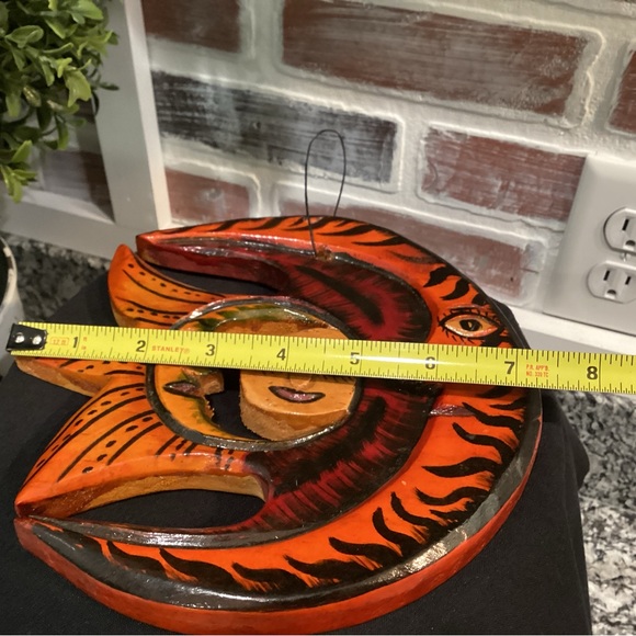 Solid Wood Crafted Sun, Moon, Star, Planet Wall Hang Decor Piece - Very Unique - Picture 9 of 9